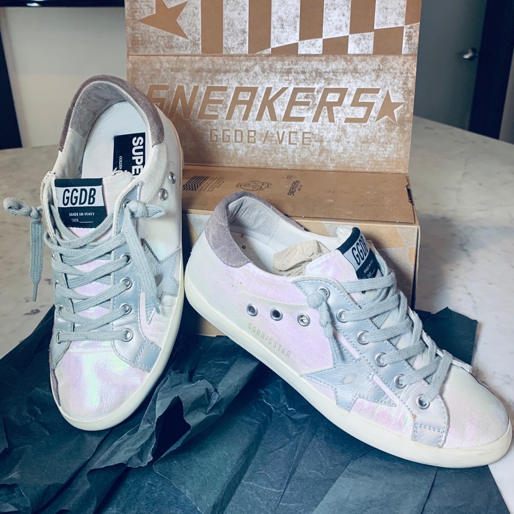 Golden Goose - SUPERSTAR - iridescent low tops- 38